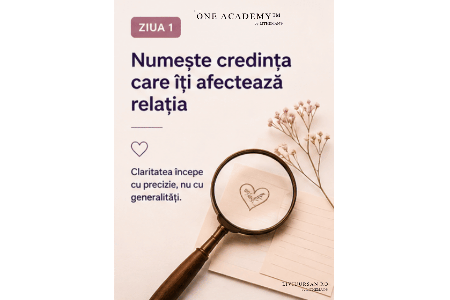 Ziua 1 - numește credința care îți afectează relația